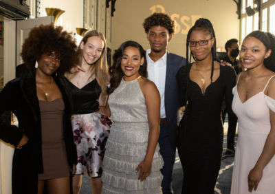 2022 Posse Star Maribel Vasquez Molina (center) with current Franklin & Marshall College Posse Scholars.