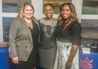 Katherine Branch, founder and CEO, Green Gate Marketing, Teri Gittens, Posse Atlanta Career Program Manager, and Kim Williams, Senior Director of Client Services, Green Gate Marketing. 