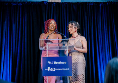 Posse alumni Princess Adeyinka and Claudia Hernandez Brito were guest speakers at the 2022 Toll Brothers Gala.
