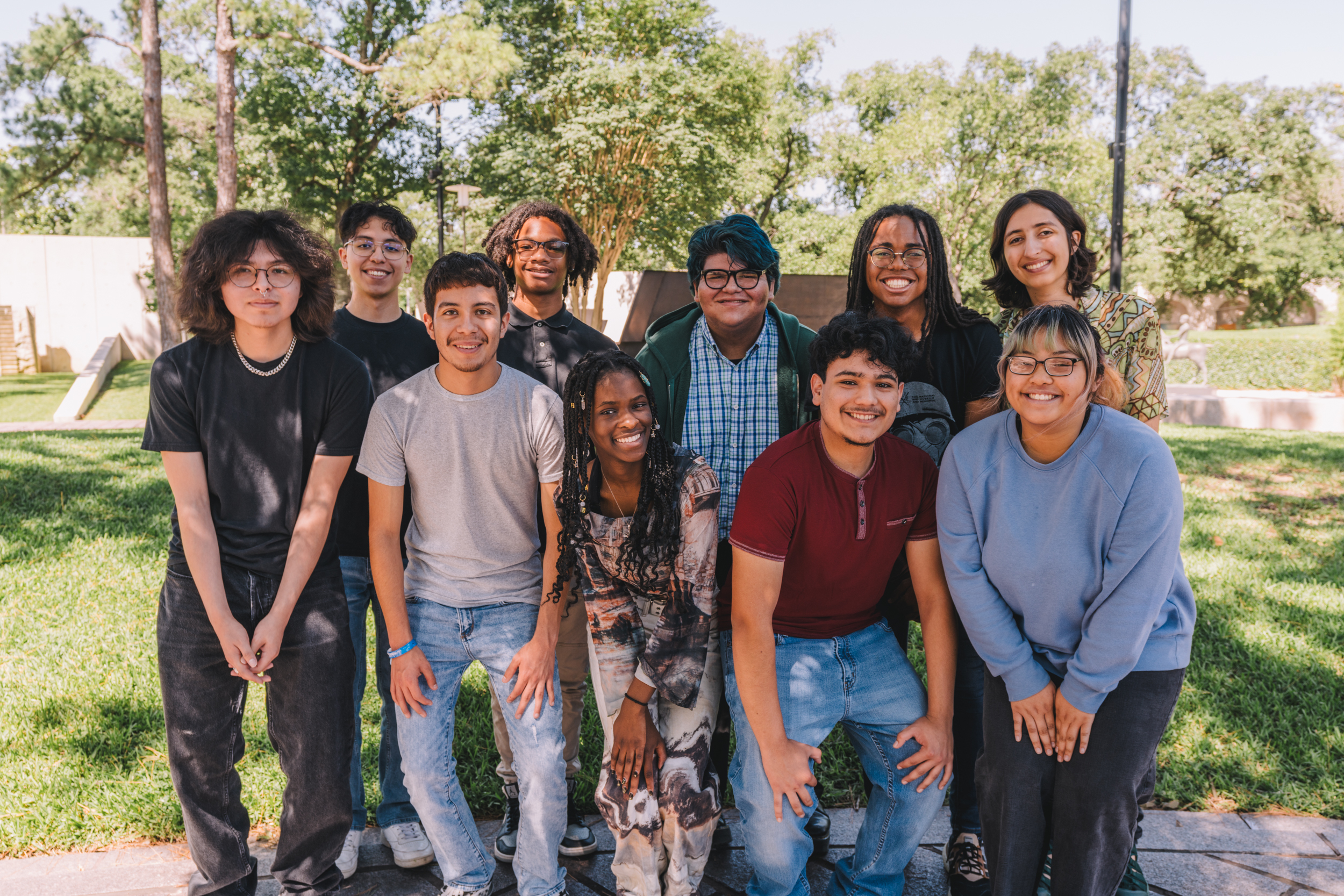 group of smiling scholars