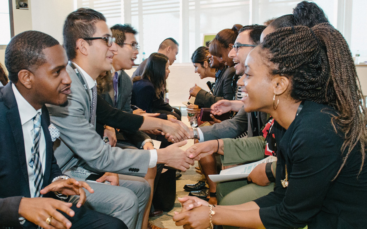 An alumni career coaching session.