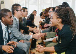 An alumni career coaching session.