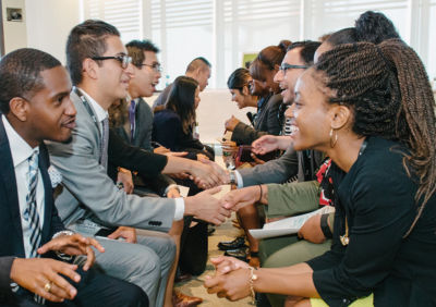 An alumni career coaching session.