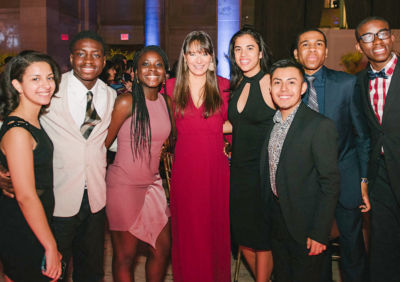 Posse President + Founder Deborah Bial (center) with special guest Posse Scholars.