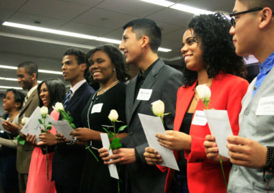 DePauw University Posse 17 Scholars are welcomed to the Posse family at Awards Ceremony.