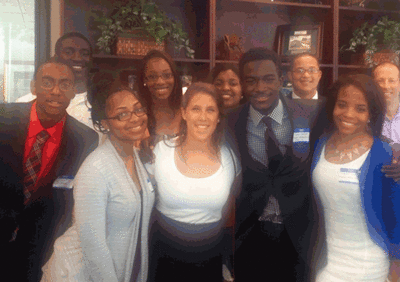 Posse Atlanta Advisory Board member David F. Mack (back row, far right) hosted Scholars at Merrill Lynch for Job Shadow Day.