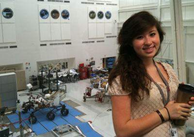 Dickinson College Posse alumna Sophia Acevedo at the NASA Jet Propulsion Lab.