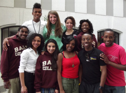 *Back row, from left:* Troy Robertson, Eva Frishberg, Chelsea Beckford, Damonika Stokes. *Front row, from left:* Ahmaad Lott, Soraya Cain, Angie Del Arca, Tareain King, Brian Washington, Troy Simon.