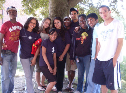 *Back row, from left:* Nana Owusu, Virginia Ramos, Gloriya Nedler, Yvonne Perez, Emmanuel Obasuyi, Andy Sanchez, Rebekah LaFontant, Usman Hameedi, Angel Garcia.*Front center:* Janaki Patel.