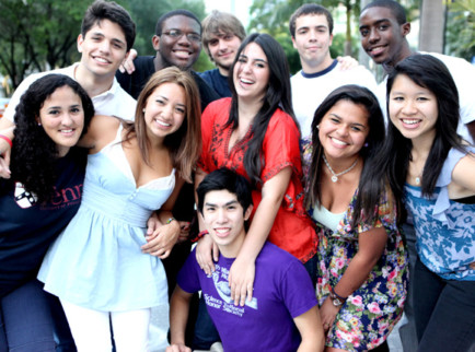 *Back row, from left:* Ernesto Arrocha, Alex Rafi, Daniel Brooks, Adrian Lievano, Rolando Lyles. *Middle row, from left:* Melanie White, Nathalie Figueroa, Alex-Sandra Del Canal, Melissa Espinal, Tan Chan. *Front row:* Bryan Cam.